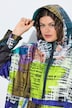 Functionele regencape, unisex, print, capuchon