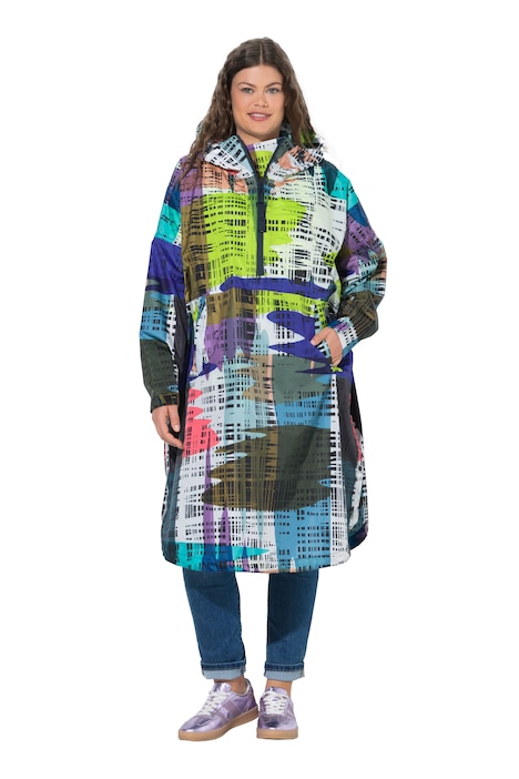 Funkční pláštěnka, unisex, potisk, kapuce