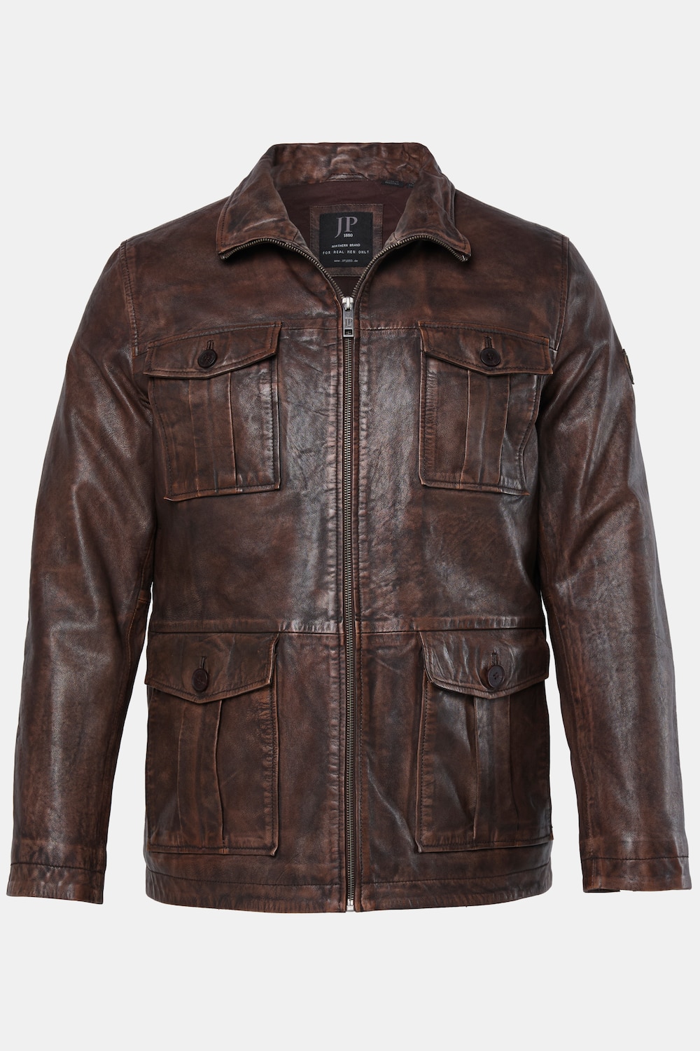 Lederjacke, Leder, echtes Lammnappa, Vintage Look, bis 7 XL