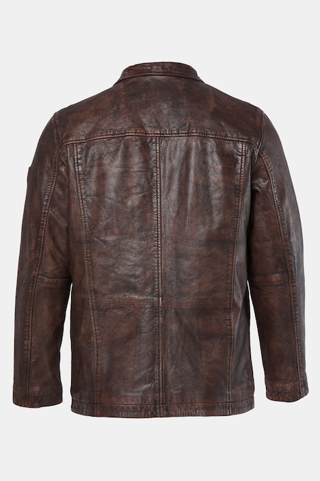 Lederjacke, Leder, echtes Lammnappa, Vintage Look, bis 7 XL