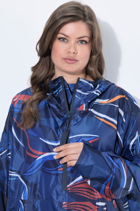 Funktions-Regencape, Unisex, Print, Kapuze