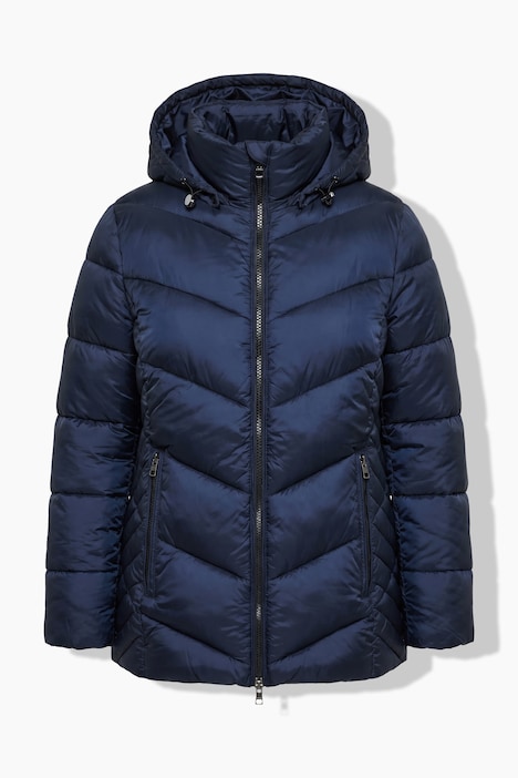 HYPRAR Steppjacke, Kapuze abnehmbar, Windfang
