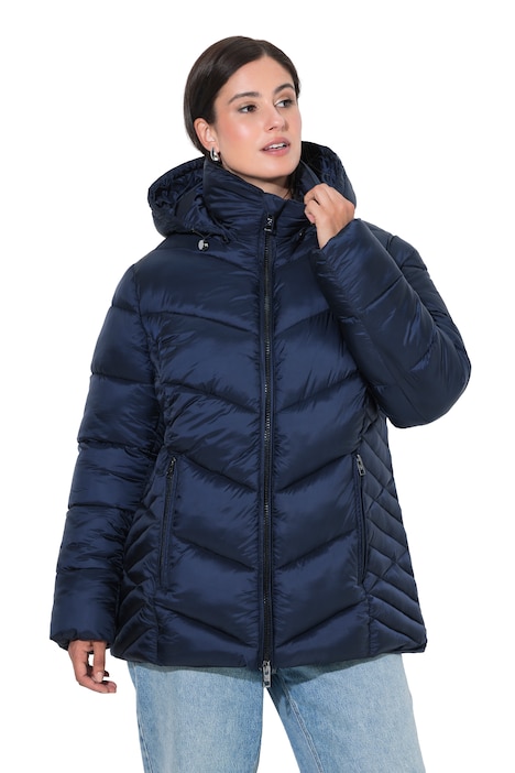 HYPRAR Steppjacke, Kapuze abnehmbar, Windfang