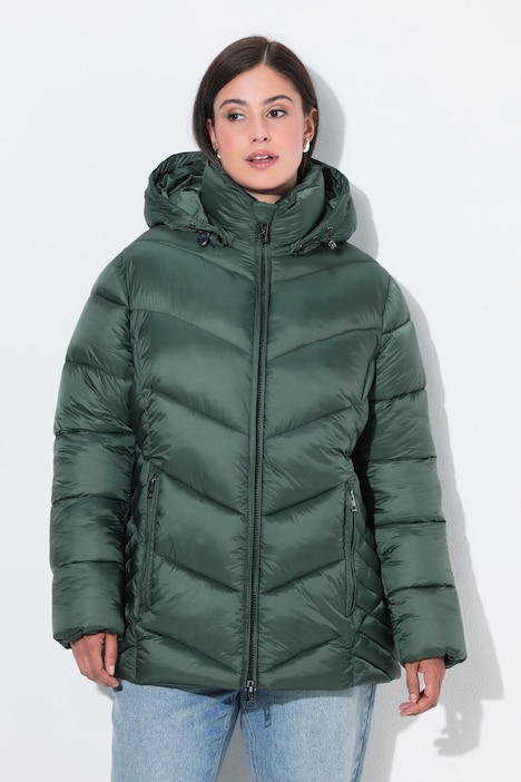 HYPRAR Steppjacke, Kapuze abnehmbar, Windfang
