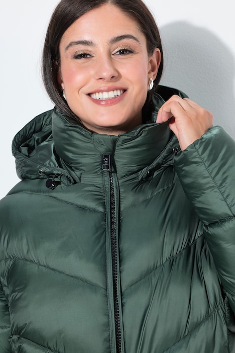 HYPRAR Steppjacke, Kapuze abnehmbar, Windfang