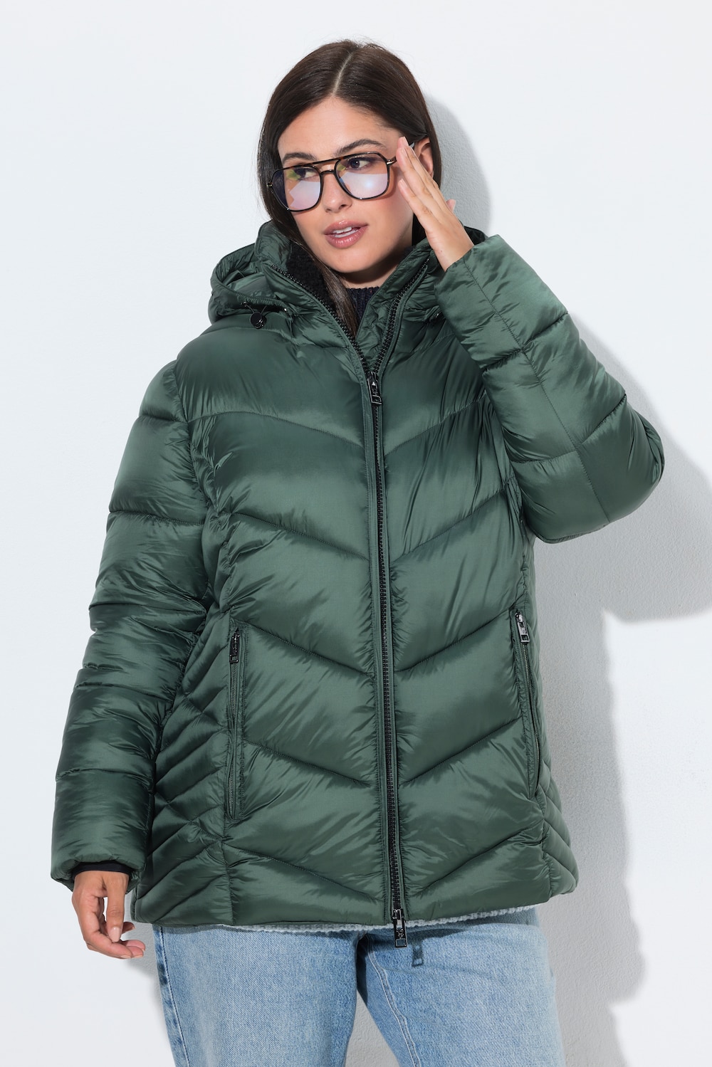 HYPRAR Steppjacke, Kapuze abnehmbar, Windfang