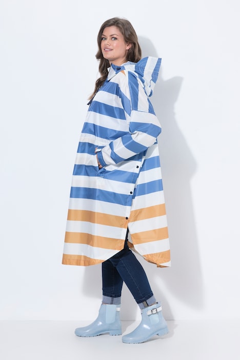 Funktions-Regencape, Unisex, Print, Kapuze
