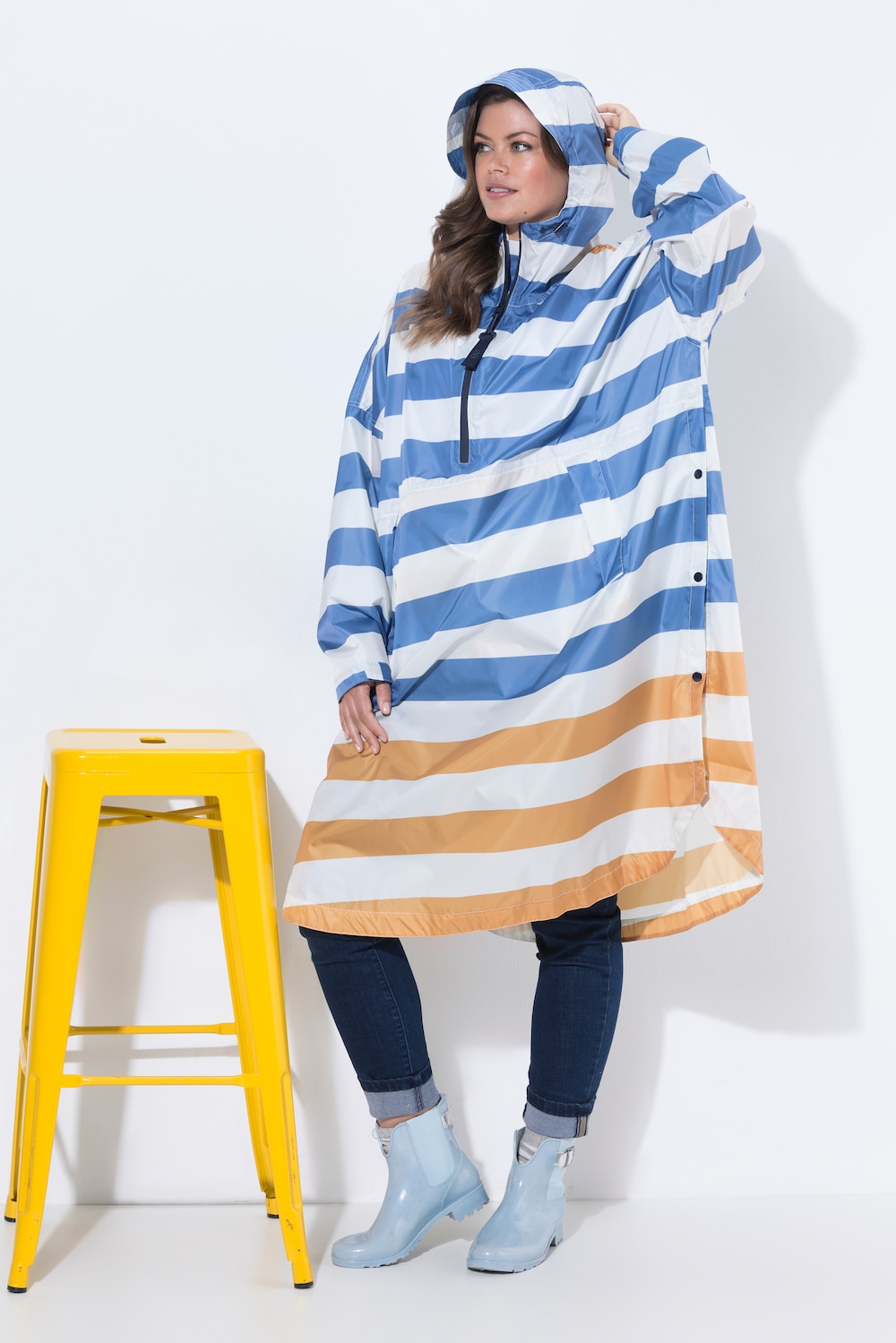 Funktions-Regencape, Unisex, Print, Kapuze