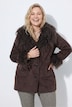 Suede-Jacke, Veloursleder-Optik, A-Linie, Reverskragen