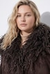 Suede-Jacke, Veloursleder-Optik, A-Linie, Reverskragen