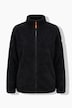 Fleecejacke, Teddyfleece, Stehkragen, Langarm
