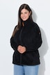 Fleecejacke, Teddyfleece, Stehkragen, Langarm