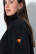 Fleecejacke, Teddyfleece, Stehkragen, Langarm