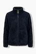 Fleecejacke, Teddyfleece, Stehkragen, Langarm