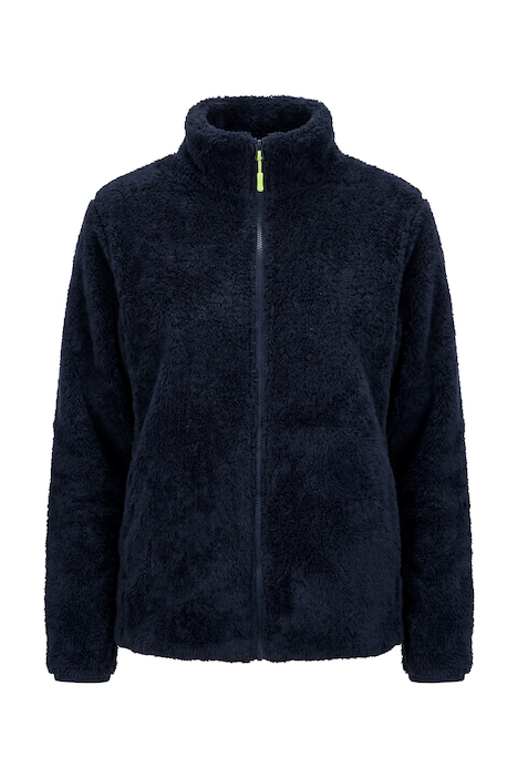 Fleecejacke, Teddyfleece, Stehkragen, Langarm