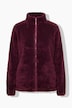 Fleecejacke, Teddyfleece, Stehkragen, Langarm