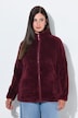 Fleecejacke, Teddyfleece, Stehkragen, Langarm