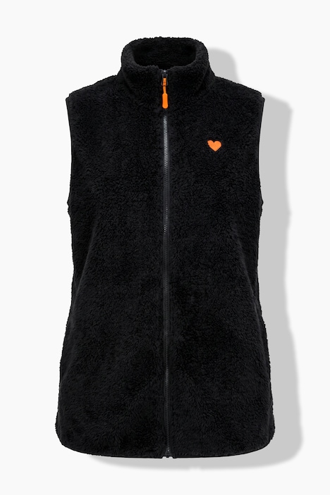 Fleece-Weste, Kuschelfleece, Stehkragen, ärmellos