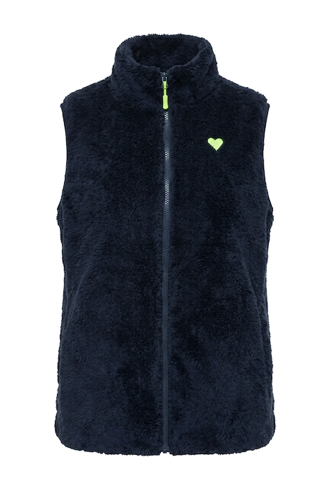 Fleece-Weste, Kuschelfleece, Stehkragen, ärmellos