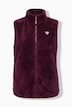 Fleece-Weste, Kuschelfleece, Stehkragen, ärmellos