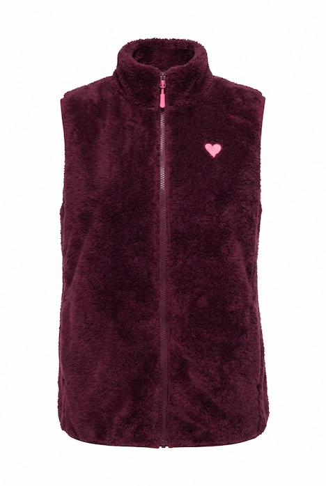 Fleece-Weste, Kuschelfleece, Stehkragen, ärmellos