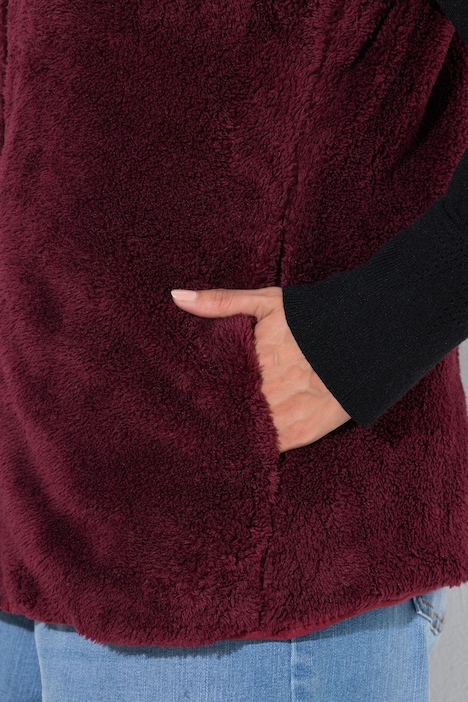 Fleece-Weste, Kuschelfleece, Stehkragen, ärmellos