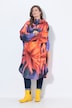 Functionele regencape, unisex, print, capuchon