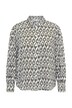 Bluse, bedruckt, Oversized, Hemdkragen, Langarm
