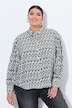 Bluse, bedruckt, Oversized, Hemdkragen, Langarm