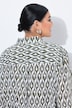 Bluse, bedruckt, Oversized, Hemdkragen, Langarm