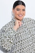 Bluse, bedruckt, Oversized, Hemdkragen, Langarm