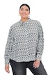 Bluse, bedruckt, Oversized, Hemdkragen, Langarm