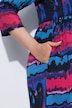 Jerseykleid, Batikmuster, A-Linie, Carré-Ausschnitt, 3/4-Arm