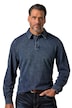 Polokošile s dlouhými rukávy, piké, barveno indigem, do vel. 8XL