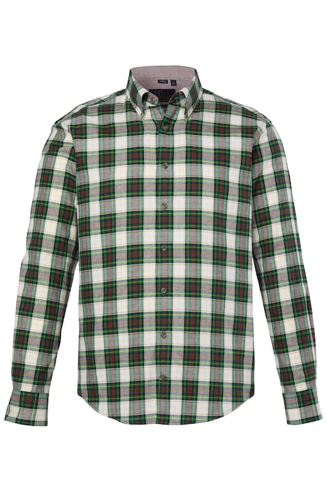 Kostkovaná košile, dlouhé rukávy, flanel, moderní střih, do vel. 8XL