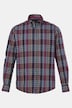 Ternet skjorte, langærmet, skjult button-down krave, moderne pasform, op til 8 XL
