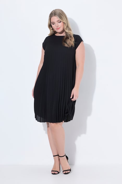 Plissee-Kleid, Plissee-Mix, ärmellos