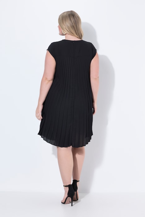 Plissee-Kleid, Plissee-Mix, ärmellos