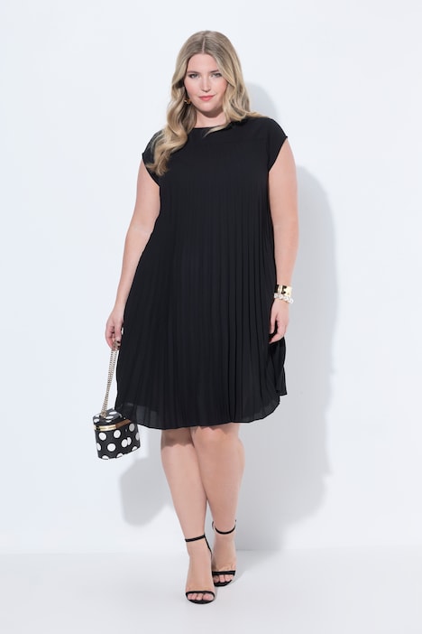 Plissee-Kleid, Plissee-Mix, ärmellos