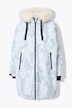 Funktionsmantel, oversized, Teddyfutter, Kapuze, 2-Wege-Zipper