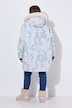 Funktionsmantel, oversized, Teddyfutter, Kapuze, 2-Wege-Zipper