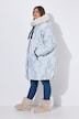 Funktionsmantel, oversized, Teddyfutter, Kapuze, 2-Wege-Zipper