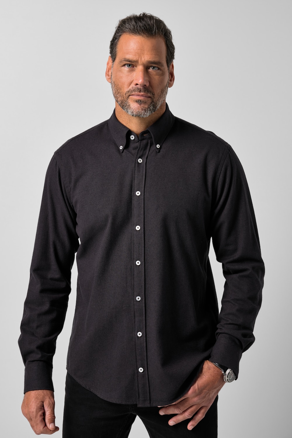Flanellhemd, Langarm, Modern Fit, bis 8 XL