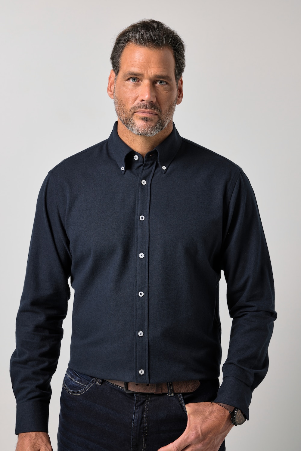Flanellhemd, Langarm, Modern Fit, bis 8 XL