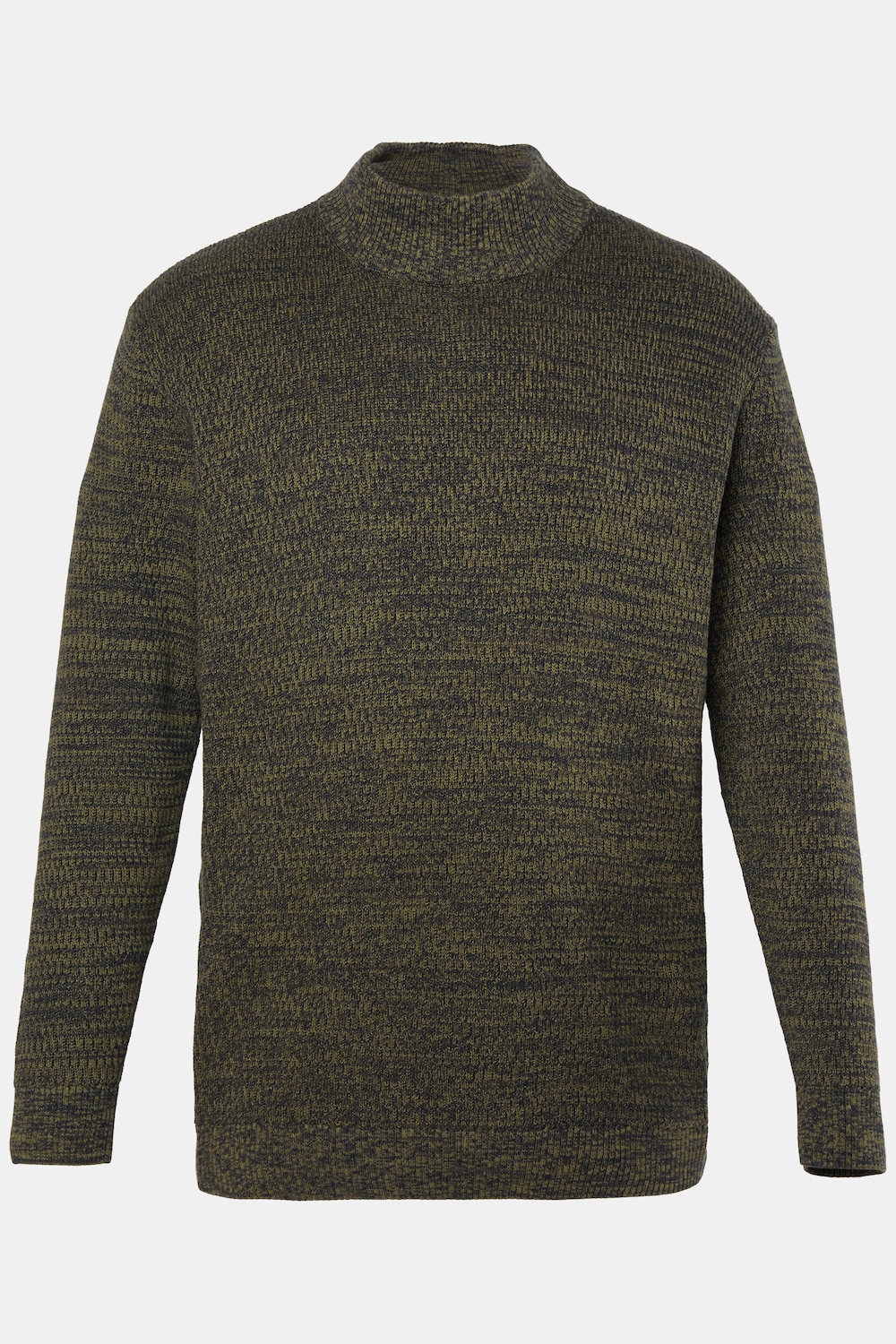 Trui, grof twotone breisel, opstaande kraag, tot 7XL
