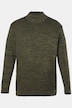 Jumper, tofarvet grovstrik, ståkrave, op til str. 7XL
