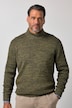 Jumper, tofarvet grovstrik, ståkrave, op til str. 7XL