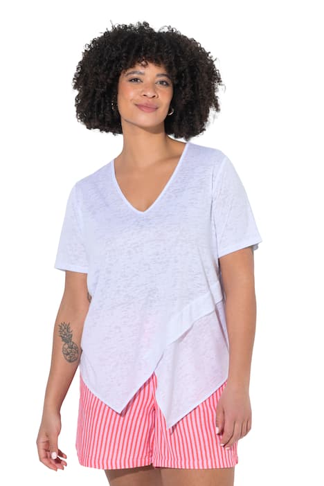 Halenkové tričko, leopardí vzor, vypalovaný žerzej, prodloužený lem