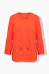 Bluse, A-Linie, Pailletten-Stickerei, Langarm