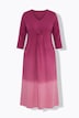 Jerseykleid, Batikmuster, A-Linie, V-Ausschnitt, 3/4-Arm